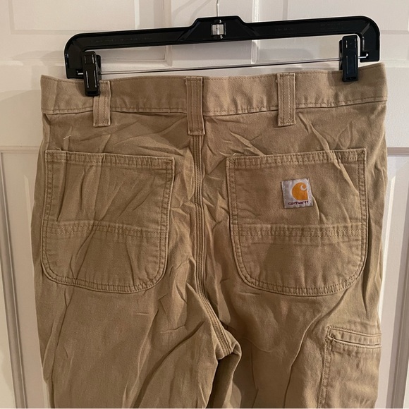 Carhartt Relaxed Fit Work Pant Men's Size 32x32 Khaki Tan Pocket Flat Front - Picture 4 of 5